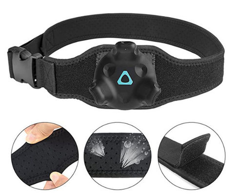 VR de spelriemen worden gebruikt voor taille en handen. Zij zijn elastisch en comfortabel op hoofd en voeten